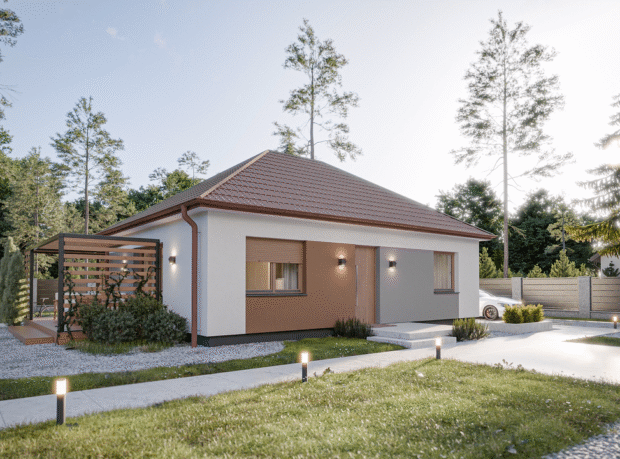 HFX1002 - 2 Dom prefabrykowany Parterowy 70C - zdjęcie 2