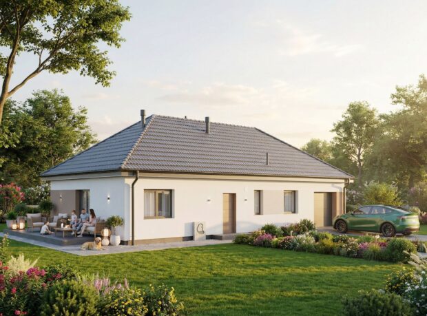 Dom prefabrykowany Parterowy 120A - gotowy dom - pow. 122,73m2 - zdjęcie 1