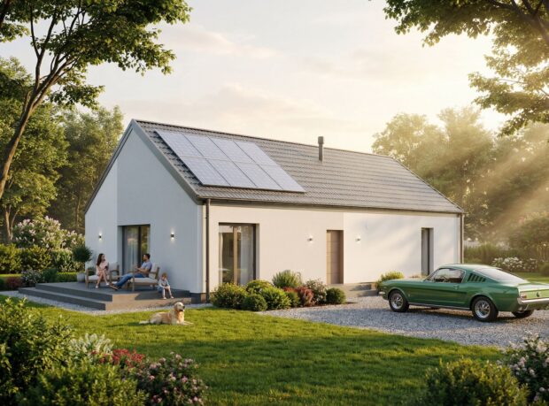 Dom prefabrykowany Parterowy 110B - gotowy dom - pow. 110,25m2 - zdjęcie 1